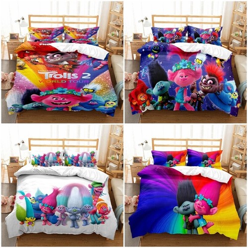 Kids trolls doona duvet - trolls, 3d