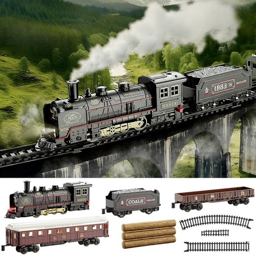 Kids electric train set - train, retro