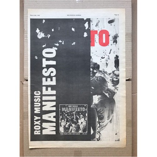 Roxy music manifesto poster - music,