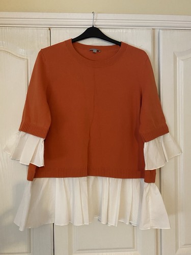 Cos jumper shirt orange white - jumper/,