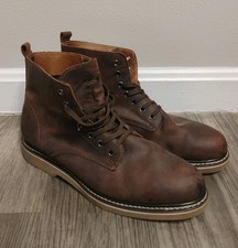 Golden Fox Boondocker 6" Dark Brown Leather Boot Size 10.5 EUC Clean