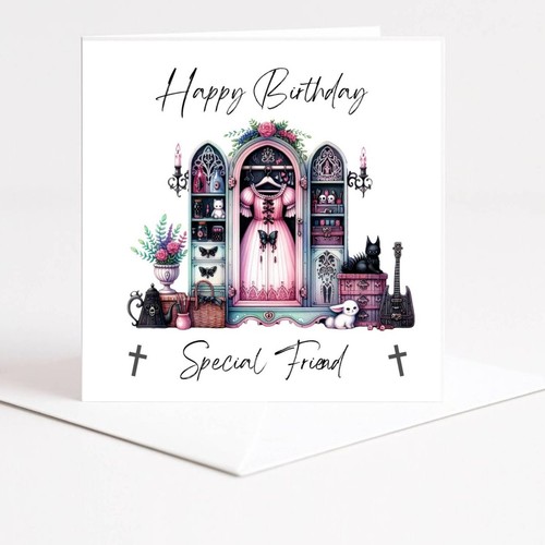 Gothic birthday card - birthday,