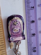 VINTAGE Retro keyring interesting mobile phone Purple 