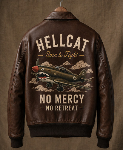 Ww2 brown leather bomber - ww2, a2