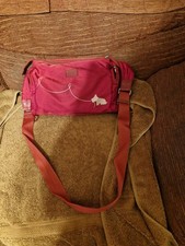 Kipling Womens Shoulder Crossbody Bag Red with Flower Detail Metal  Monkey (B2)