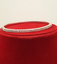 Genuine Pandora Red Radiant Hearts Bangle Clear CZ Size 2, S925 ALE 17cm #21605