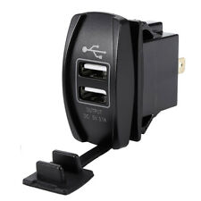  Dual USB Car Motorcycle Charger 2Port Adapter Power Socket Charging Panel Mount
