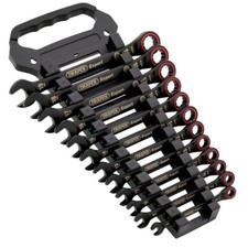 Draper Expert 12 Piece Hi-Torq Black Ratchet Combination Ring Spanner Set, 03896
