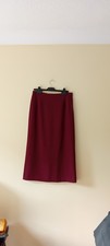BRAND NEW  EASTEX FULLY LINED  MAXI SKIRT SIZE 12  *W 32in*  L 32.5in  WINE