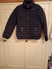 Michael Kors Size M Black Lightweight Puffer Coat With Detachable Hood