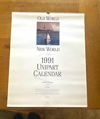 1991 unipart calendar - calendar, signed