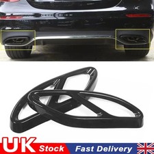 2PCS For Mercedes Benz A/B/C/E Class GLE GLS Black Exhaust Pipe Tip Cover Trim