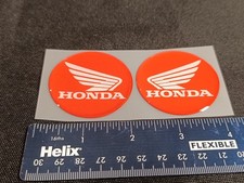 2x50mm Red HONDA Gel Decals