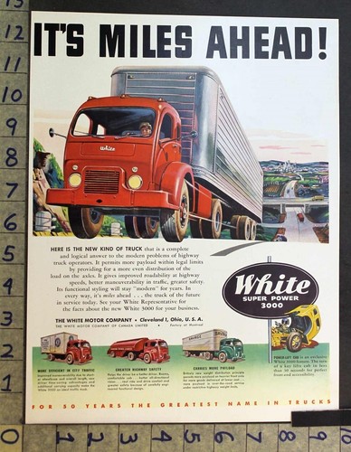 1949 white motor truck 3000 - motor,