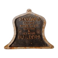 Railwayana Cast Iron Wagon Plate Standard Railway WagonReddish & Heywood Builder