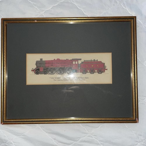 Framed print steam train - print,