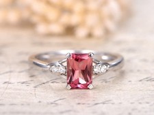 1.25 Cts Emerald Cut Pink