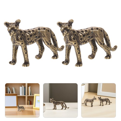 2pcs brass leopard - leopard, ornament