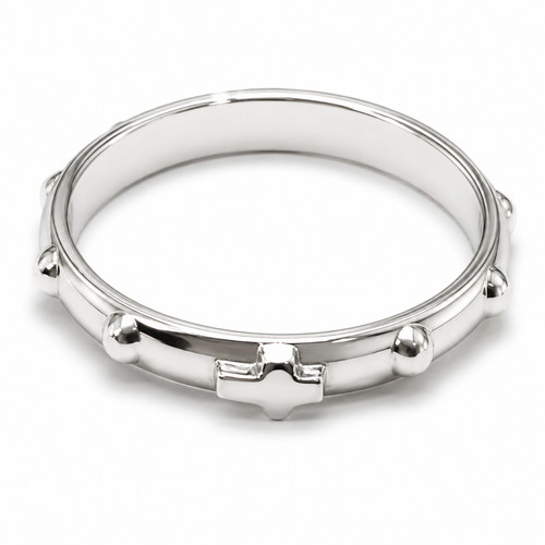 925 silver rosario ring - silver,