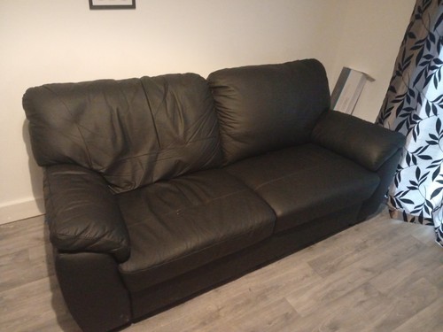 Black sofa seater - sofa, 2-seater