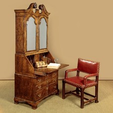 Queen Anne Style Walnut Bureau