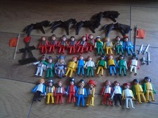 Large lot of Playmobil Knights Medieval and Viking figures with horses - BUNDLE