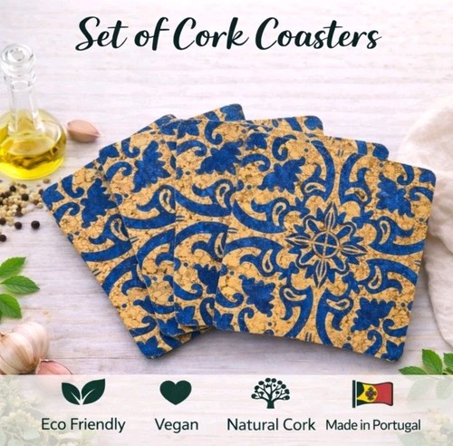 Natural cork coasters - 6,