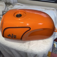 Cafe Racer Steel Petrol Tank Professional Orange Paint AJS Tempest Roadster Std