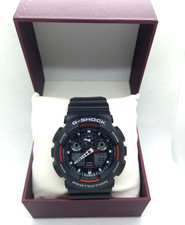 Casio G-Shock Black and Red Model 5081 GA-100 Men's Watch Good condition Working