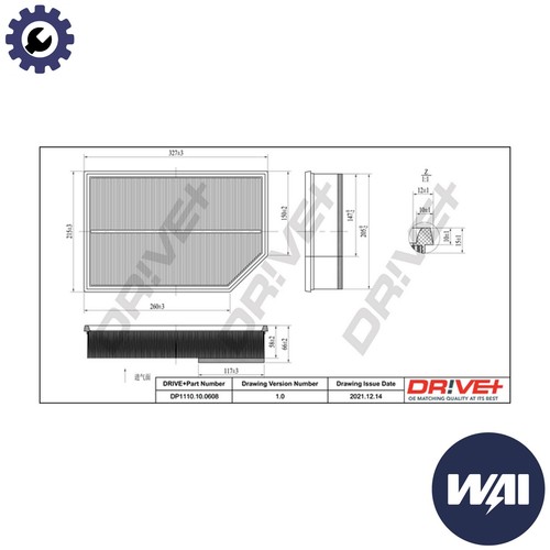 Air filter dp1110 0608 for - filter,