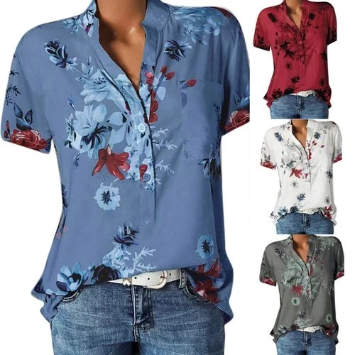 Womens ladies shirts short - ladies,