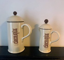 2 x La Chocolatiere Vintage French Press Hot Chocolate Makers.