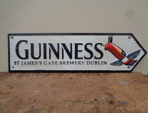 Cast iron guinness - toucan, sign