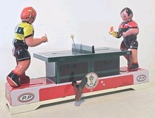 Vintage Style Playing Ping Pong Table Tennis Clockwork Tinplate Toy MS358 MS 358