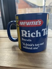 McVitie’s Rich Tea Biscuits Ceramic Tea/Coffee Mug/Cup Blue Collectable England