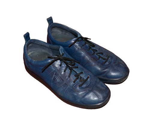 Ecco navy blue leather - navy,