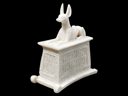 Seated anubis statue handmade - seated,