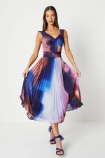 Coast Womens Dress Midi Multi