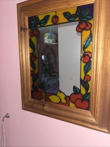 Stained glass mirror fruit - stained,