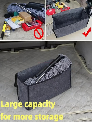 Grey car boot - boot, organiser