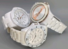 3 X White Plastic Watches By