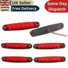 5X 12V Red Led Side Tail Rear