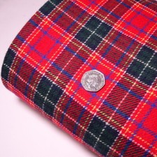 100% Wool - Red Check / Plaid - 150cm / 59" Wide - Clothing, cushions - 16.99mt