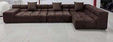 Chocolate Tufti Modular Corner Sofa seater Choice Of Fabric Colour Made To Order
