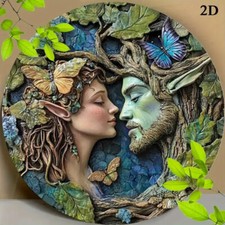 Green man pixie butterfly - green, &