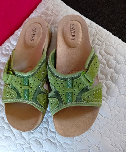 Pavers green suede - green,