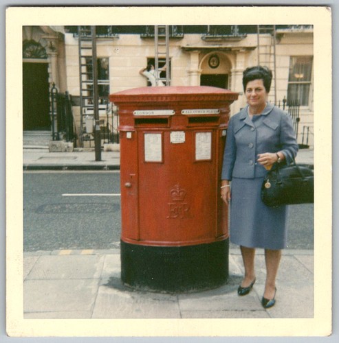Vtg color snapshot - color, woman