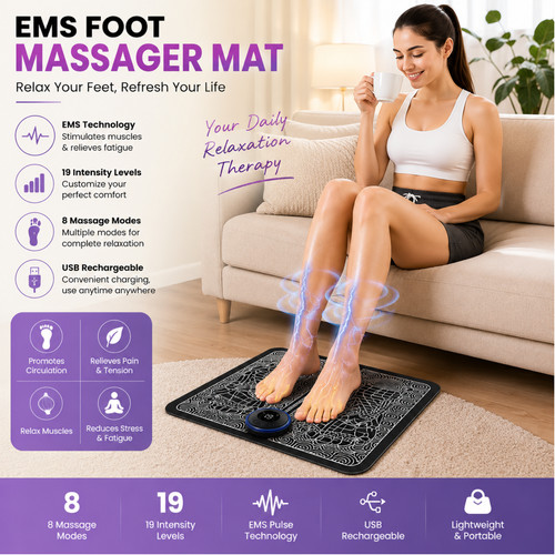 Ems foot massager - foot, mat
