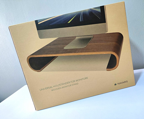 Navaris wooden monitor stand - wooden,
