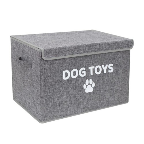 Dog toy box - lid, grey